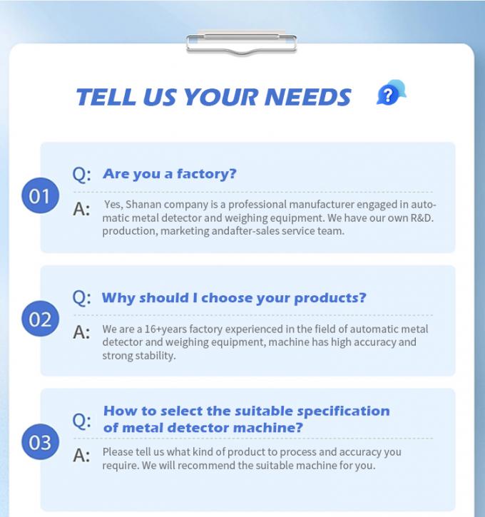 Ανιχνευτής μετάλλων υψηλής απόδοσης για βιομηχανικά τρόφιμα με απορρίπτη για σνακ και γάλα 17