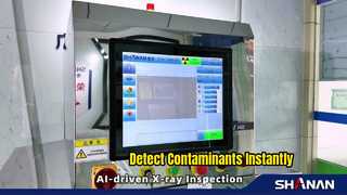 Η επιθεώρηση τροφίμων με ακτίνες Χ ανιχνεύει μεταλλικό γυαλί