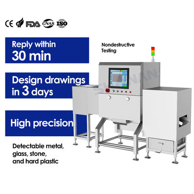Τροφίμων X Ray μεταγωγική ζώνη γραμμές παραγωγής ανίχνευση ελαττωμάτων με απόρριψη