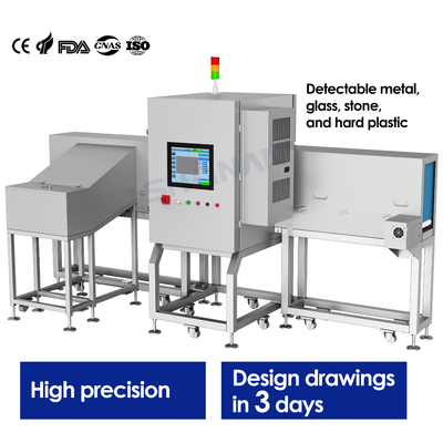 Σύστημα μηχανήματος ανίχνευσης ακτίνων Χ για βιομηχανικά τρόφιμα, μεταφορικός ταινίας, καθρέφτης SUS304